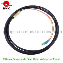 Outdoor Singlemode Multimode Fibra óptica impermeável Pigtail